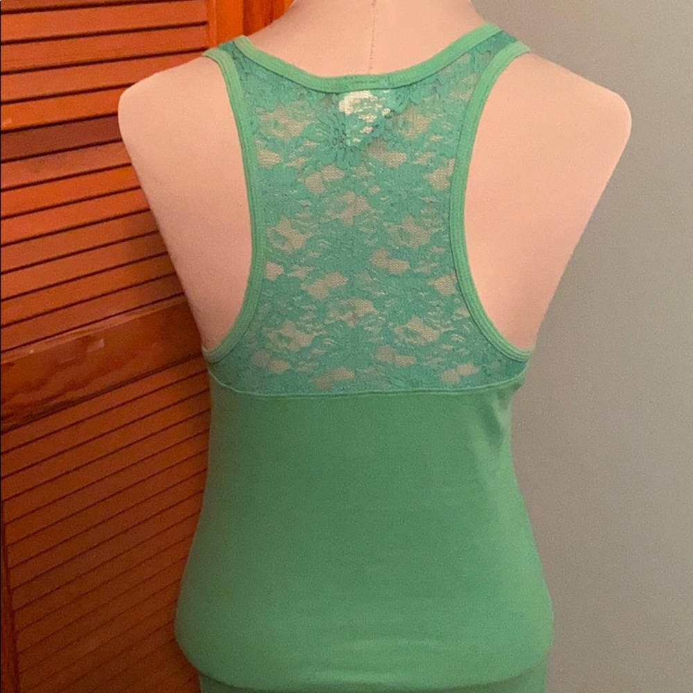 Green Mossimo Lace Back Halter